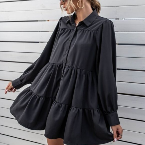 BOHO DOLLZ Button Down Babydoll Dress - Picture 8 of 8